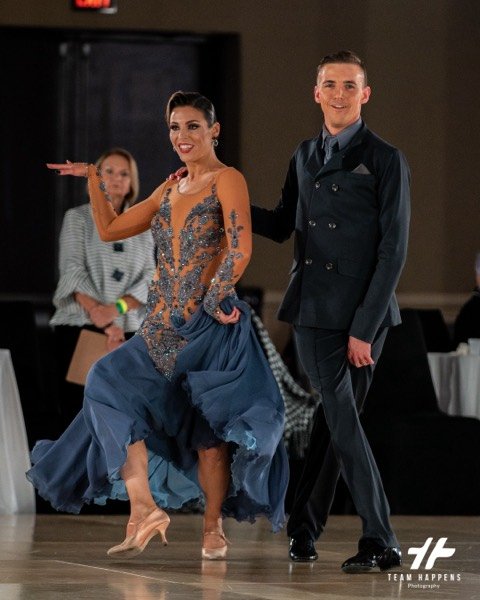 Ballroom couple on the competition floor