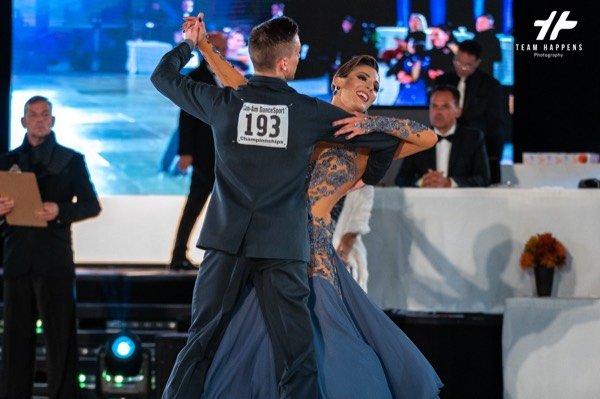 Competitor with his number on the floor