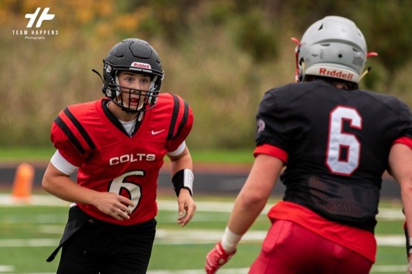 Football player running with the ball
